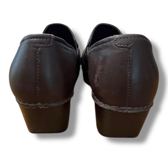 Dansko Tenley Brown Leather Clogs Minimalist Office Women's Size EU 37 / US 6.5 - Picture 4 of 10